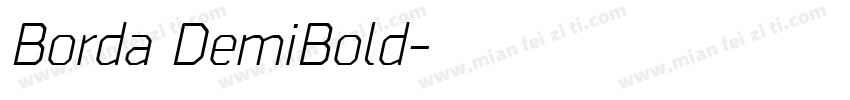 Borda DemiBold字体转换